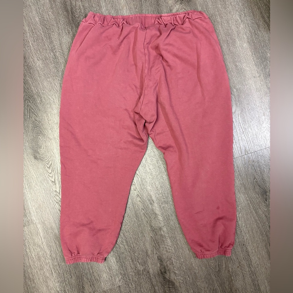 PACT 2XL Joggers 100% Organic Cotton Pink Mauve Downtown Sweatpants 27” Inseam - Picture 6 of 10